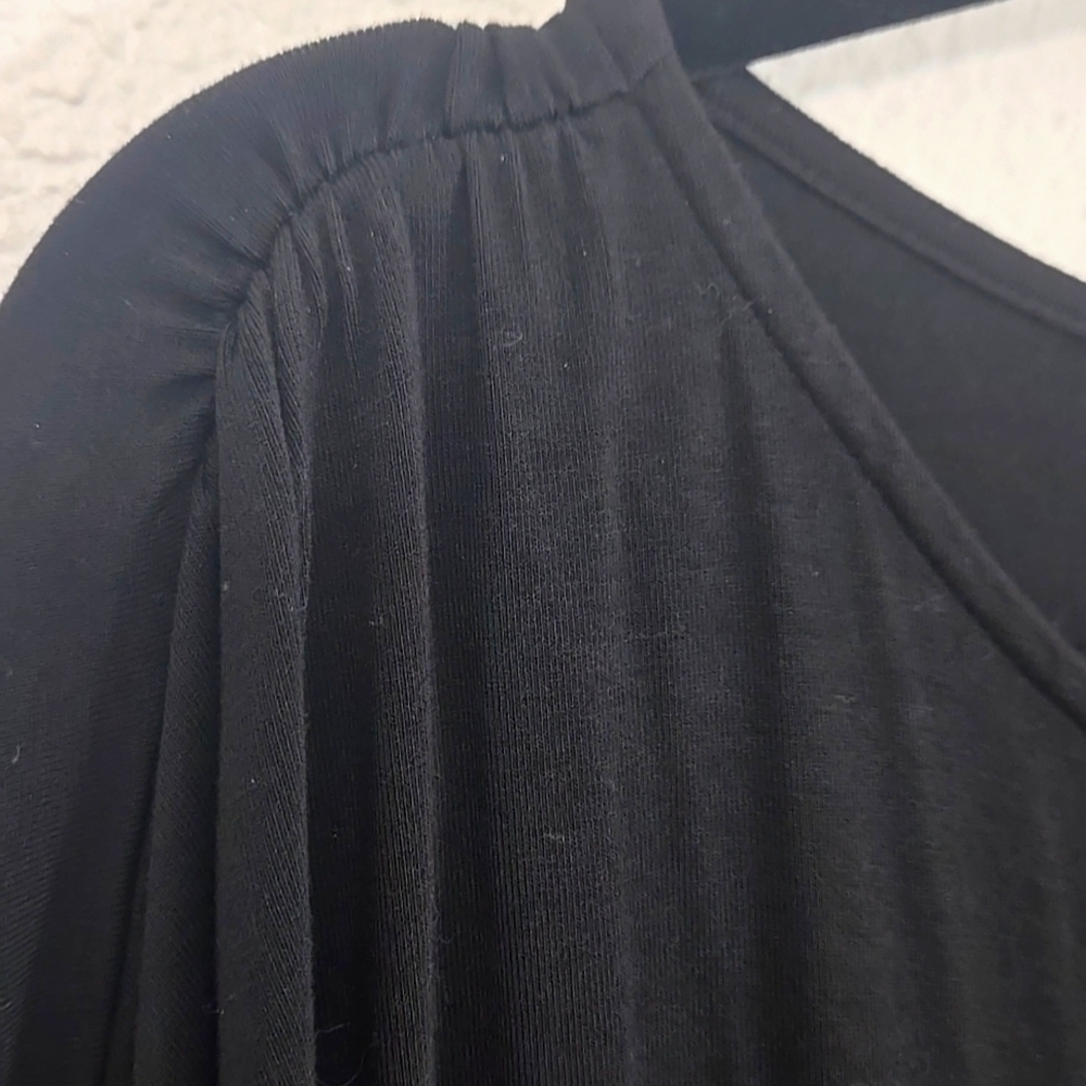WHITE HOUSE BLACK MARKET Classic Black/White Short Sleeve White Stripe Top, S - Picture 4 of 7
